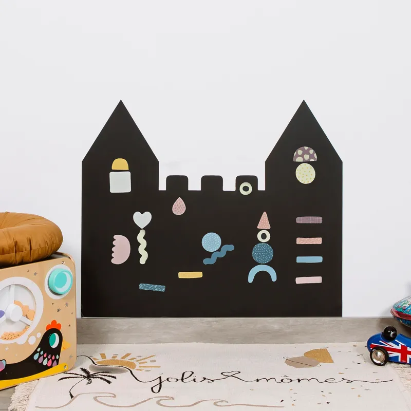 Tablero magnético - Castillo - Decoración magnética de pared para niños, no requiere taladro y es modular - Educativo y creativo