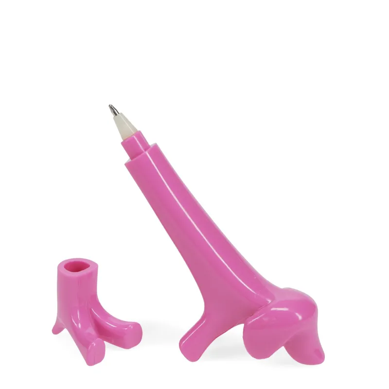 Bolígrafo con forma de perro salchicha - Rosa