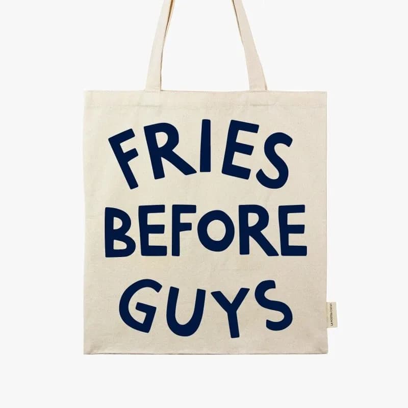 Bolsa de mano de algodón Fries