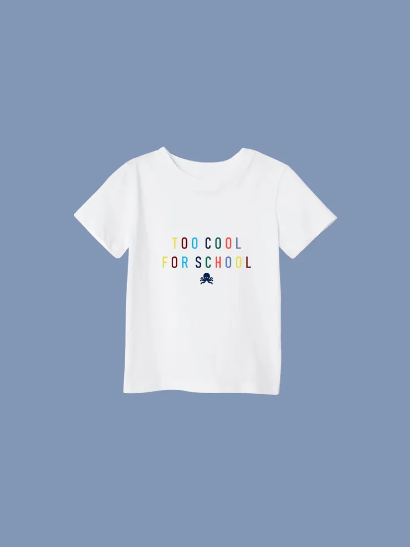 CAMISETA TOO COOL FOR SCHOOL - BLANCO