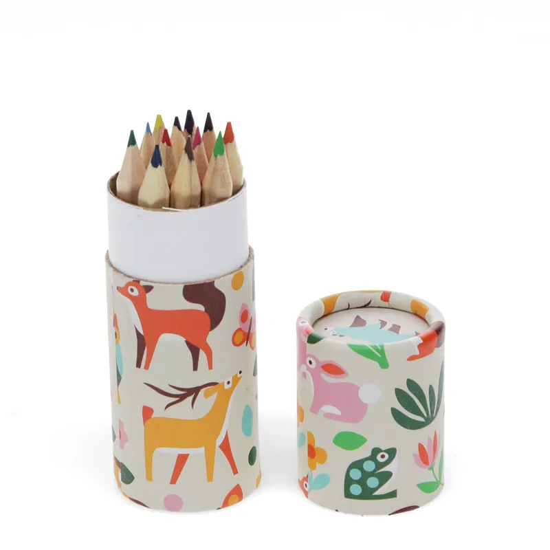 Tubo de lápices de colores - Woodland
